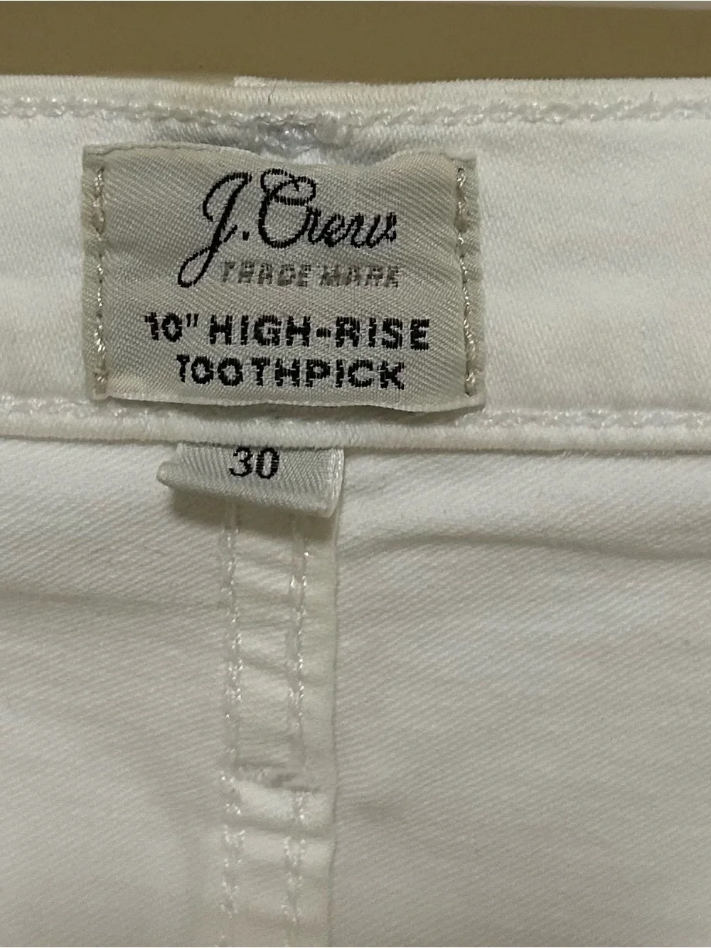 J. Crew White Ankle Crop Straight Jeans